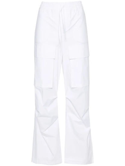 Straight-Leg Cotton Cargo Trousers