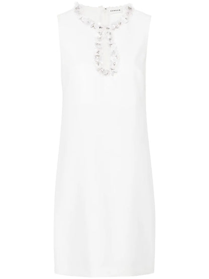 Puppy Crystal-Embellished Mini Dress