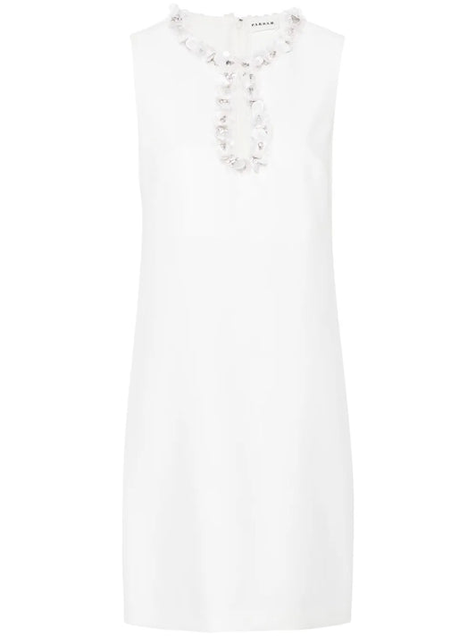 Puppy Crystal-Embellished Mini Dress