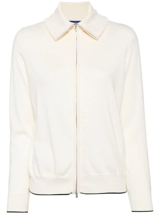 Zip-Up Knitted Cardigan