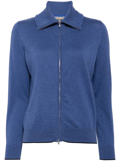 Zip-Up Knitted Cardigan
