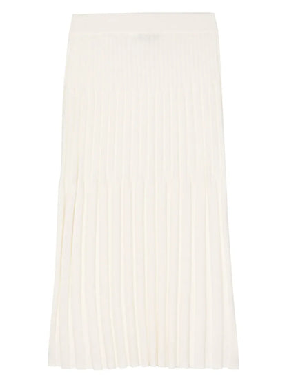 Ribbed Cashmere Midi Skirt