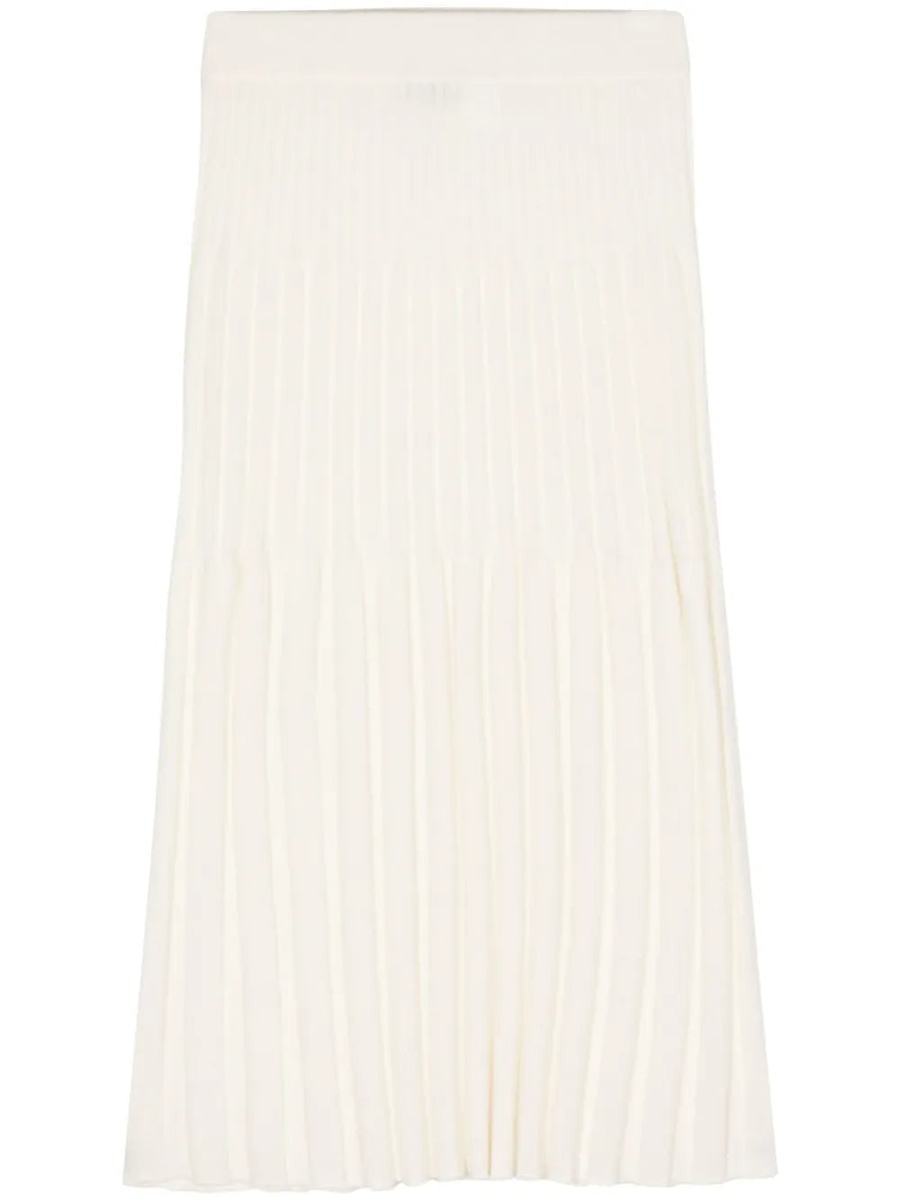 Ribbed Cashmere Midi Skirt