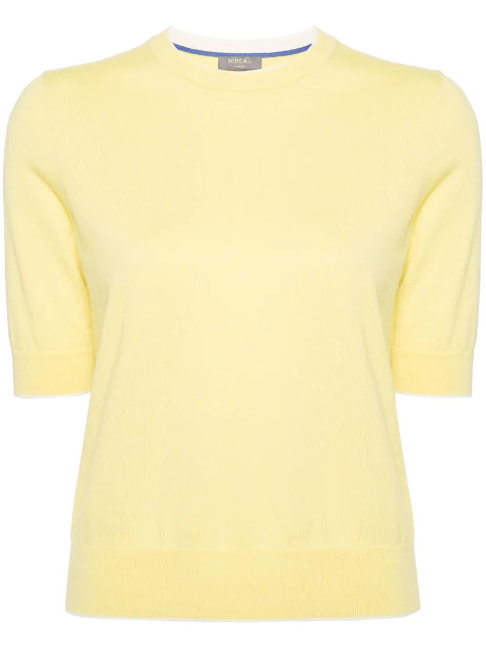 Short-Sleeve Fine-Knit T-Shirt