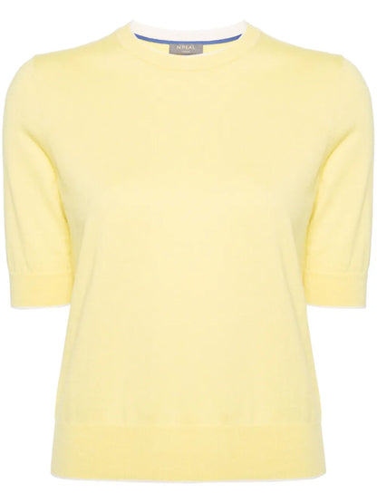 Short-Sleeve Fine-Knit T-Shirt