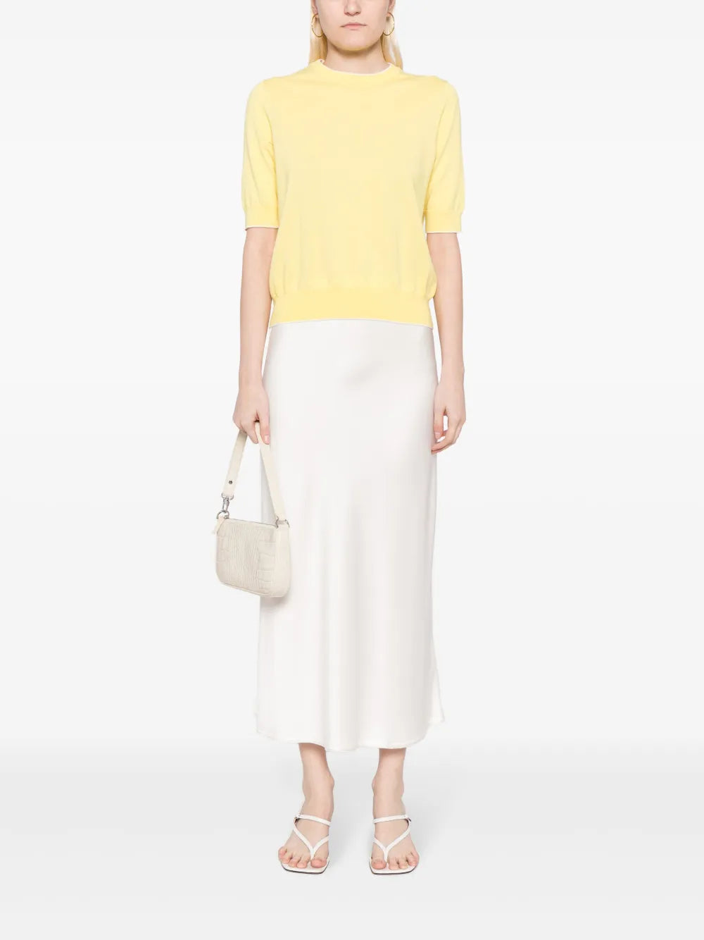 Short-Sleeve Fine-Knit T-Shirt