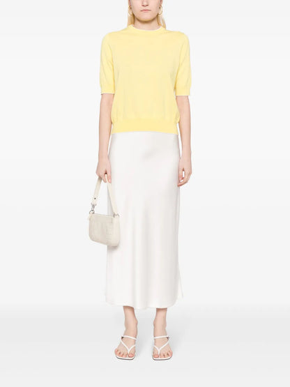 Short-Sleeve Fine-Knit T-Shirt
