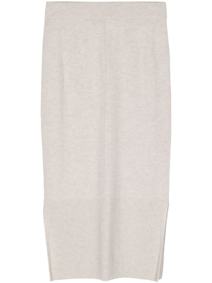 Side-Slit Cashmere Skirt