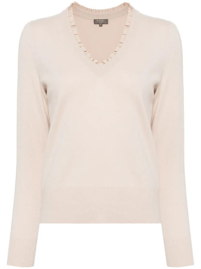 Ruffle-Trim Cashmere Jumper