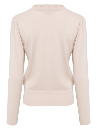 Ruffle-Trim Cashmere Jumper
