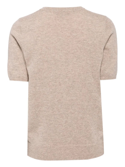 Short-Sleeved Cashmere Top