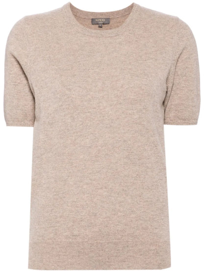 Short-Sleeved Cashmere Top