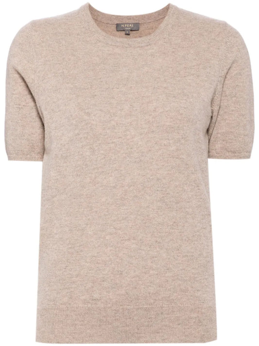 Short-Sleeved Cashmere Top