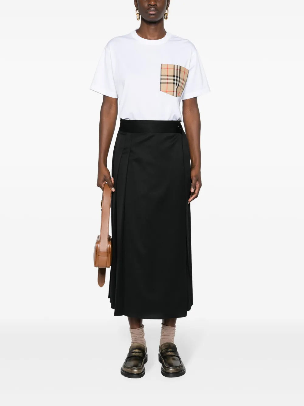 Vintage Check-Pocket Cotton T-Shirt