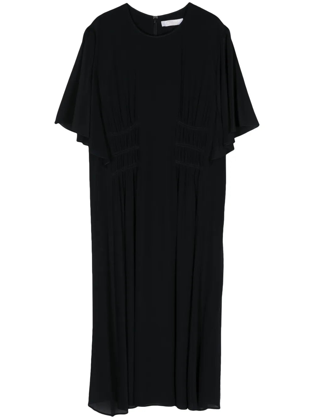 Ruched-Detailing Silk Dress