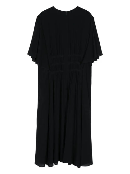 Ruched-Detailing Silk Dress