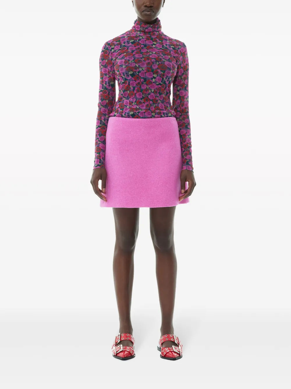Recycled Wool-Blend Miniskirt
