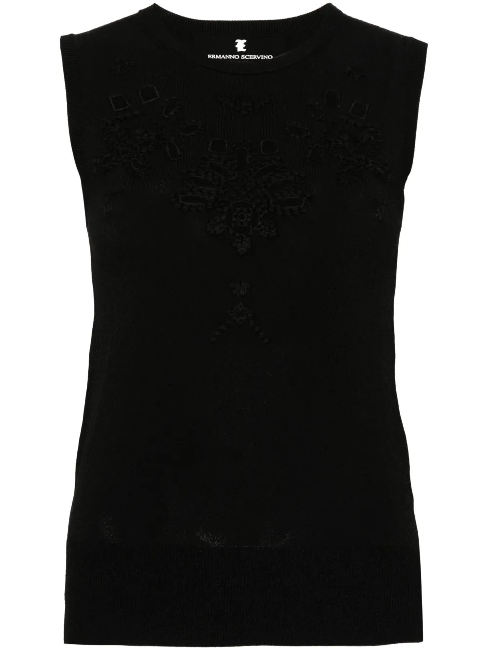 Broderie-Anglaise Knitted Top