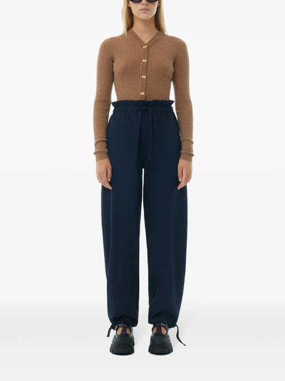 Elasticated-Waist Trousers