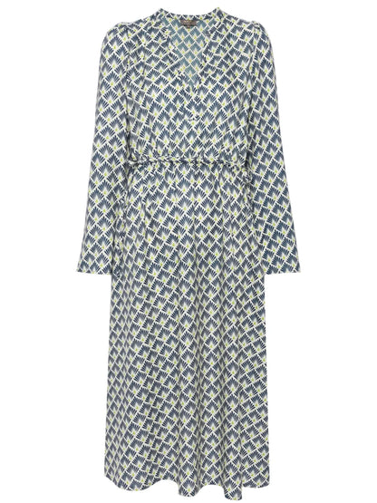 Printed Cashmere-Silk Dress