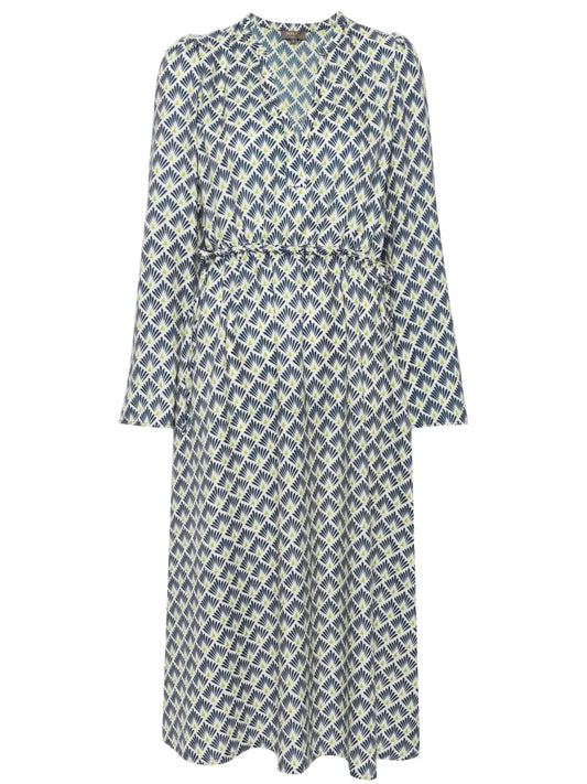 Printed Cashmere-Silk Dress