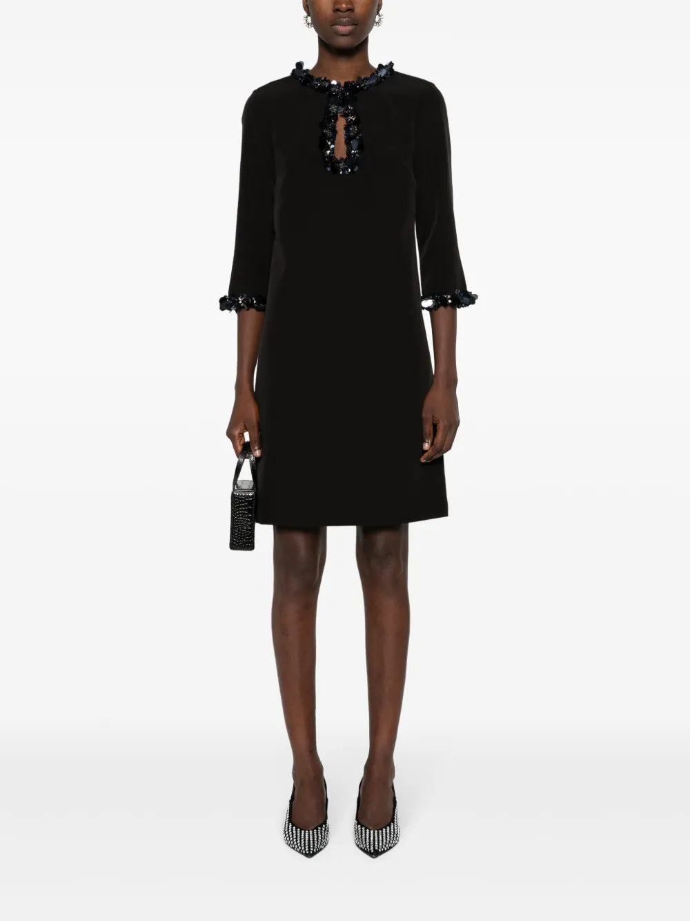 Puppy Sequin-Embellished Shift Dress