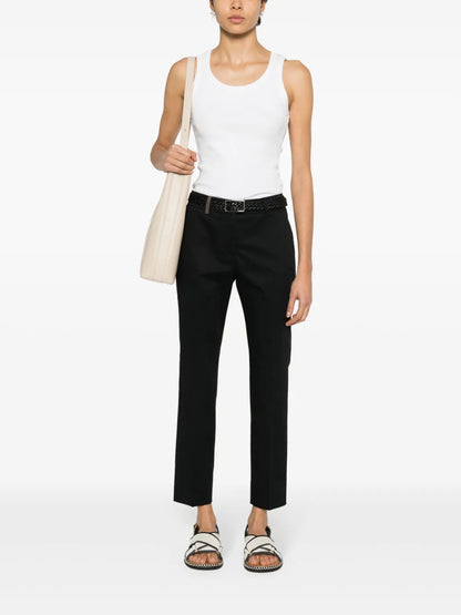 Cropped Slim-Fit Trousers