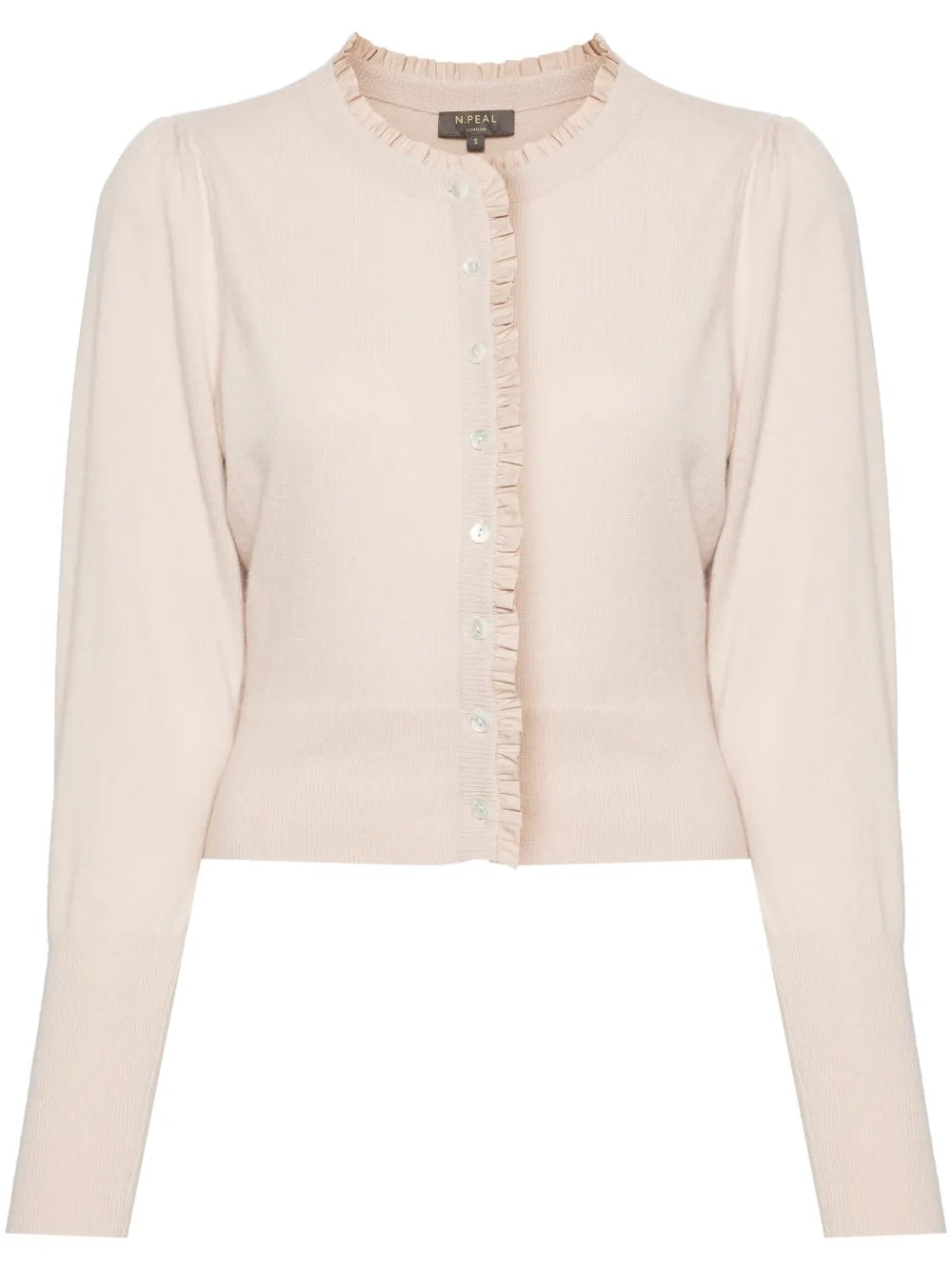 Ruffled-Trim Cashmere Cardigan
