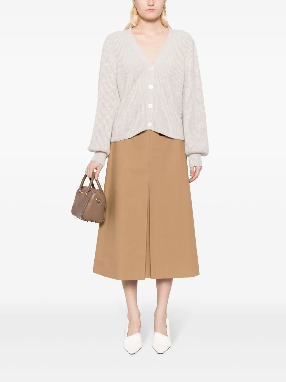 Metal-Trim Cashmere Cardigan