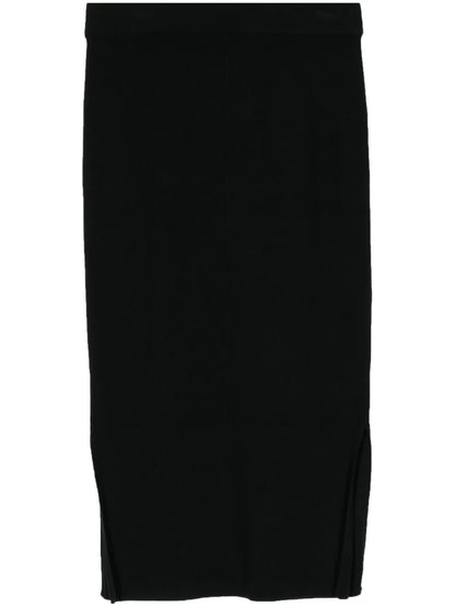 Side-Slit Cashmere Skirt