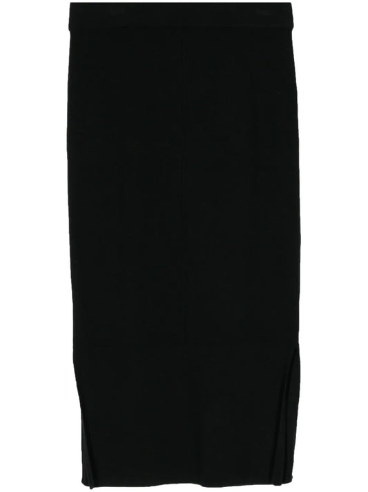 Side-Slit Cashmere Skirt