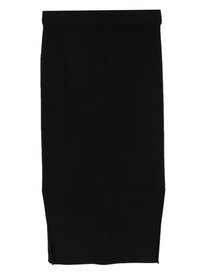 Side-Slit Cashmere Skirt