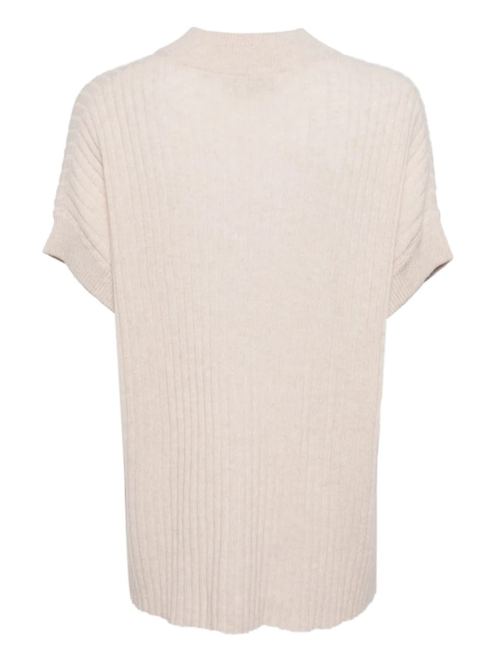 Ribbed-Knit Organic Cashmere Poncho