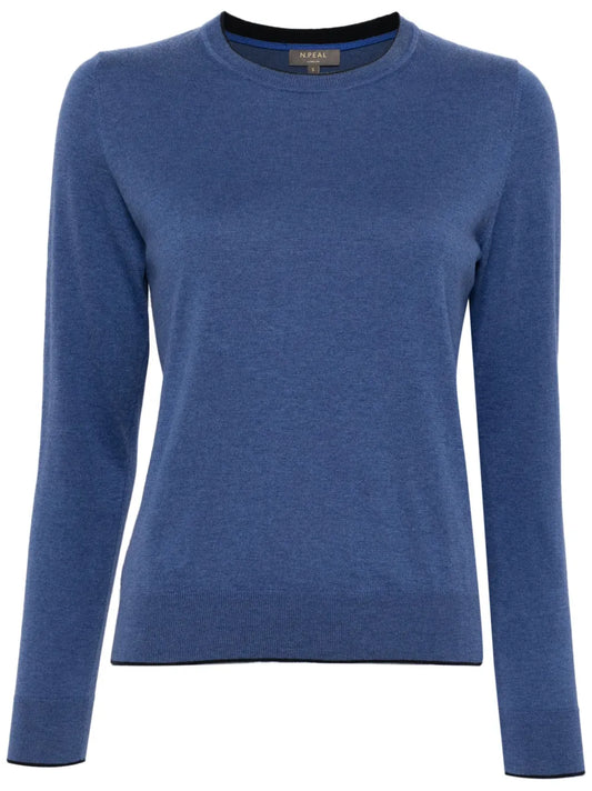 Crew-Neck Fine-Knit Jumper