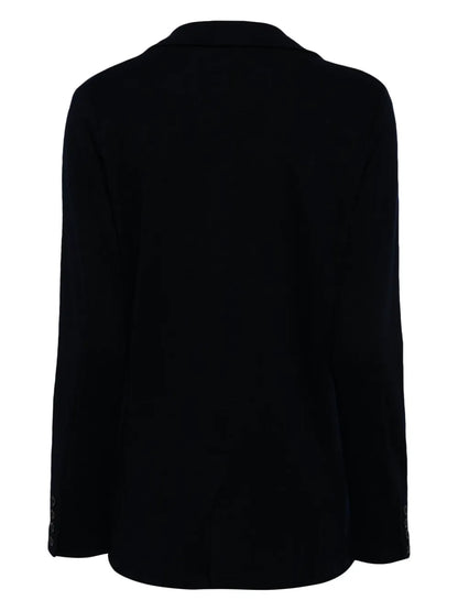 Single-Breasted Fine-Knit Blazer