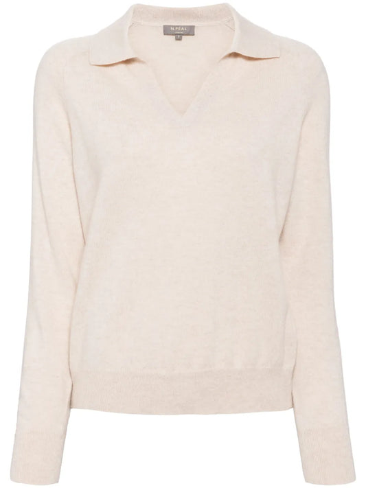Polo Collar Cashmere Cardigan