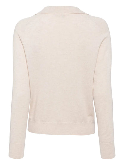Polo Collar Cashmere Cardigan