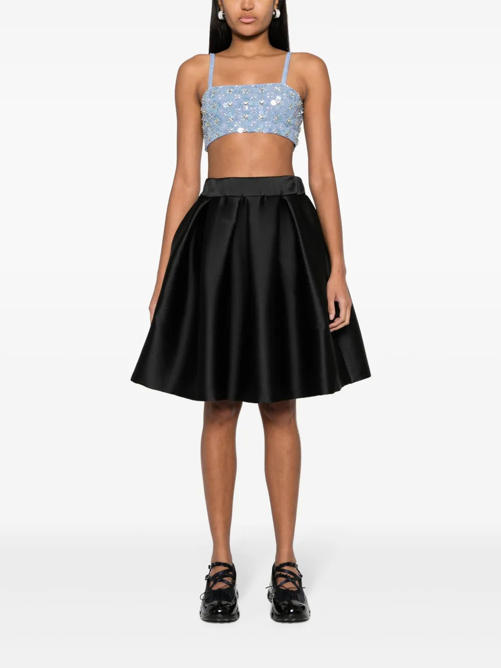 Pleated Full Skirt