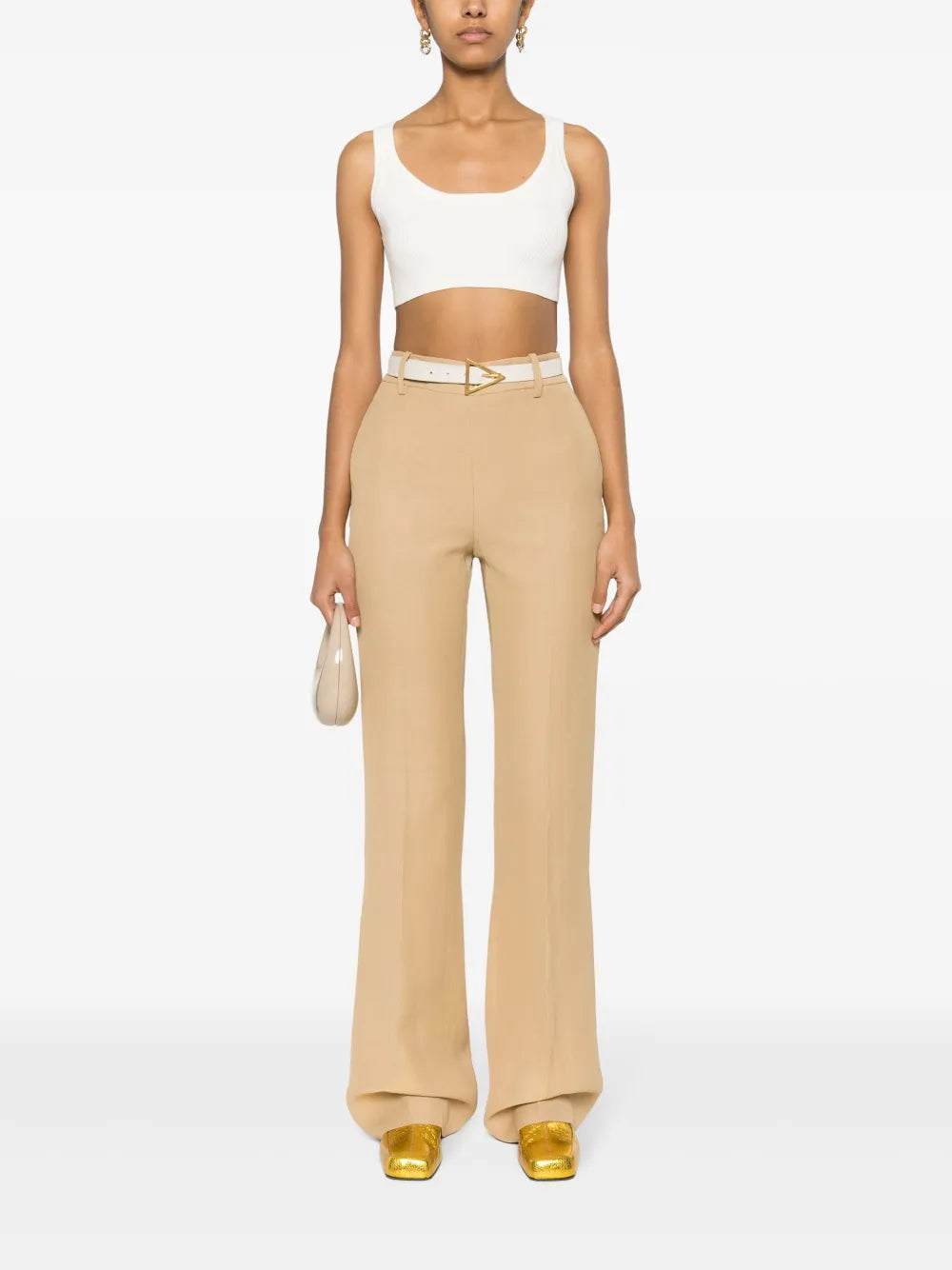 Mid-Waist Bootcut Trousers