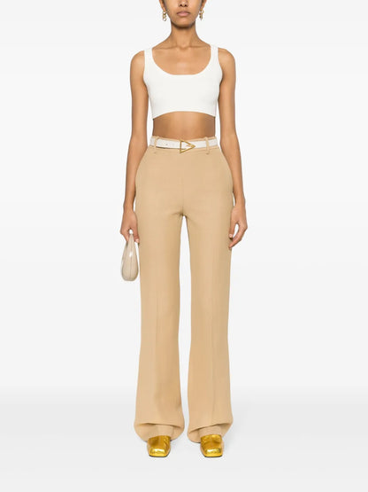 Mid-Waist Bootcut Trousers