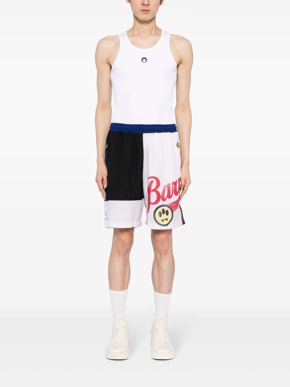 Panelled Colour-Block Track Shorts