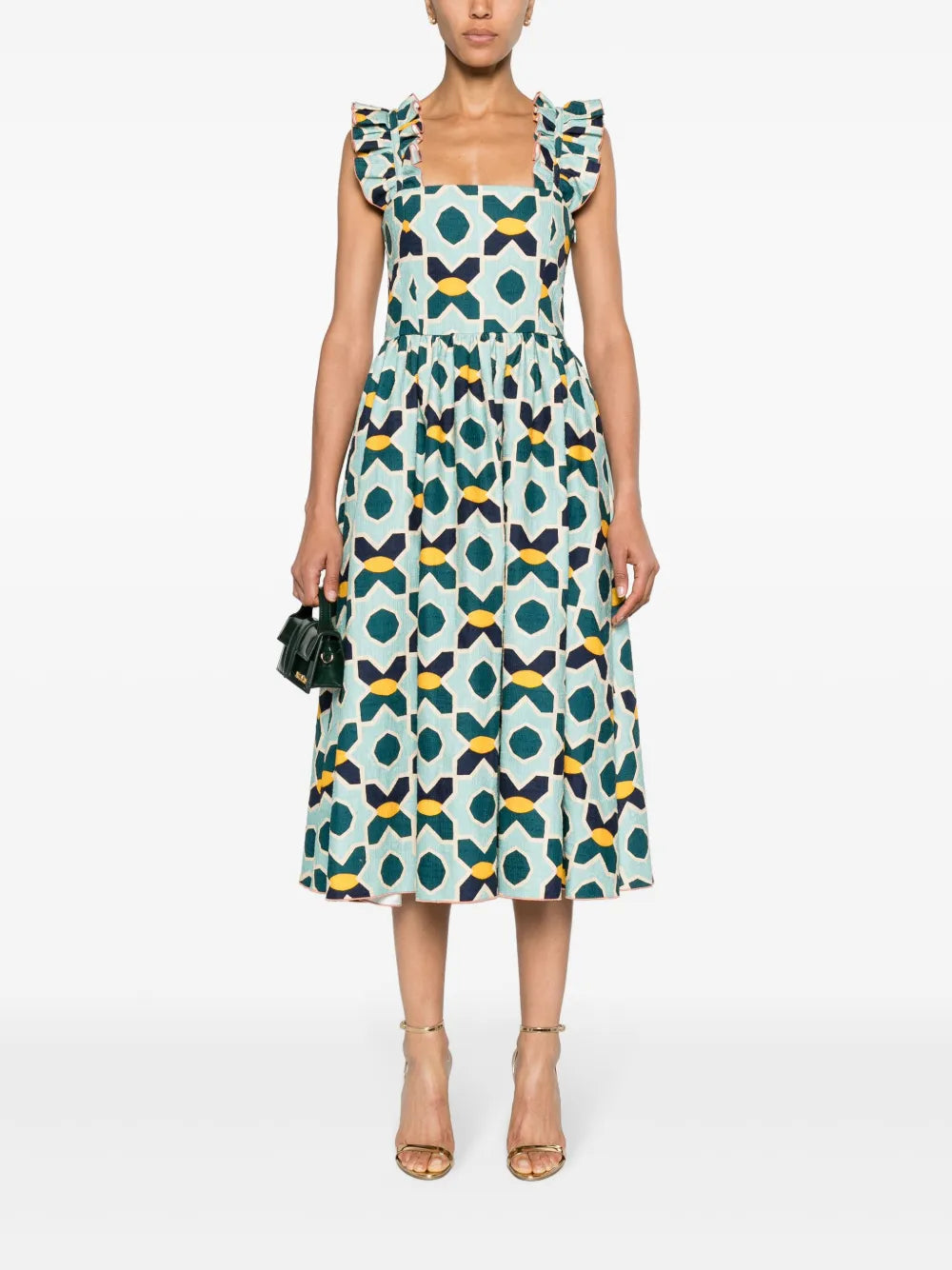 Zeta Butterfly-Print Midi Dress
