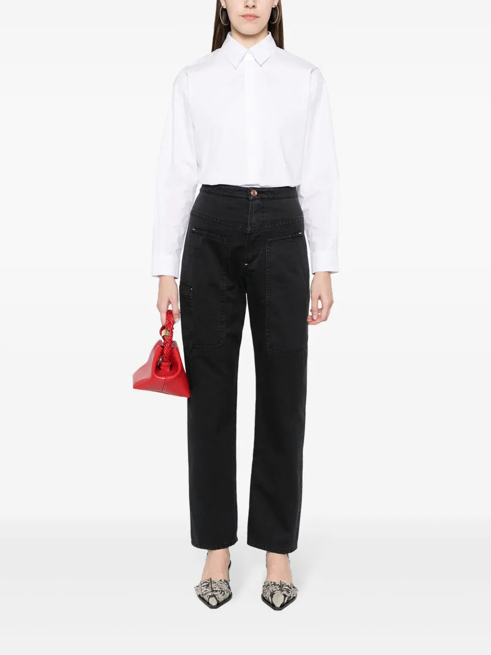 Embroidered-Logo Poplin Shirt