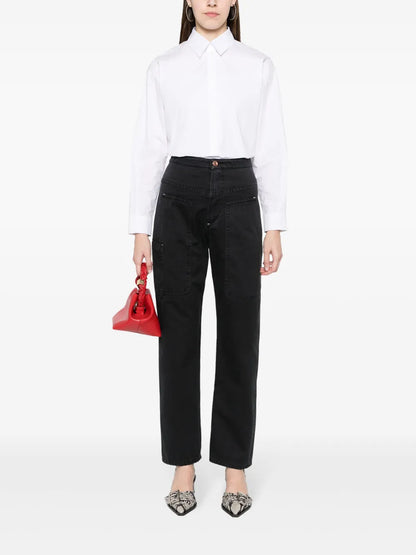 Embroidered-Logo Poplin Shirt
