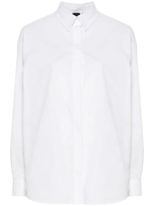 Embroidered-Logo Poplin Shirt