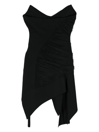 Asymmetric Bustier Mini Dress