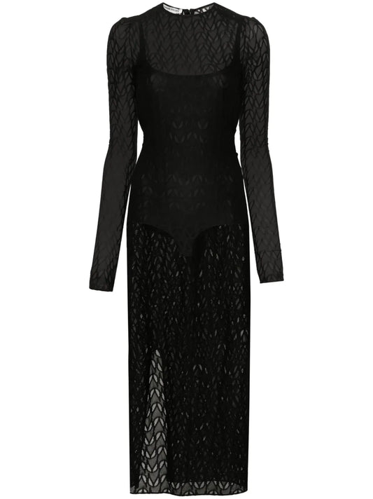 Semi-Sheer Mesh Dress
