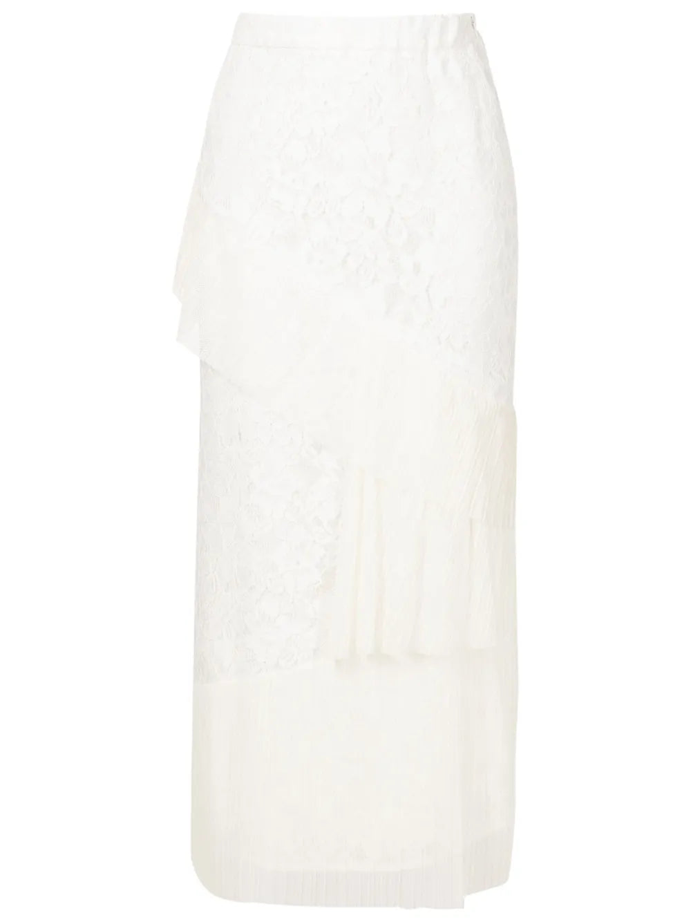 Corded-Lace Midi Skirt