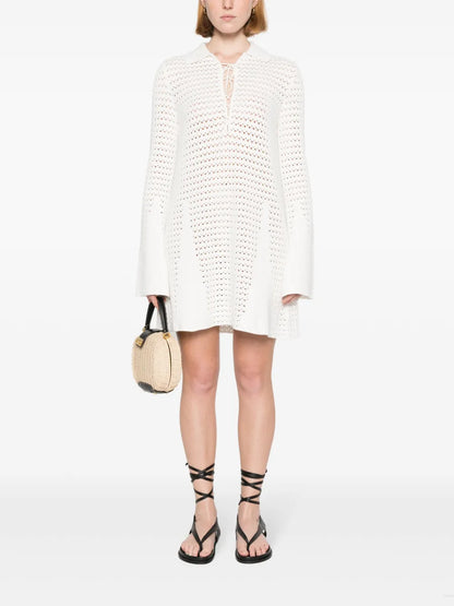 Open-Knit Mini Dress