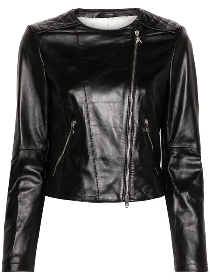 Zip-Up Leather Jacket
